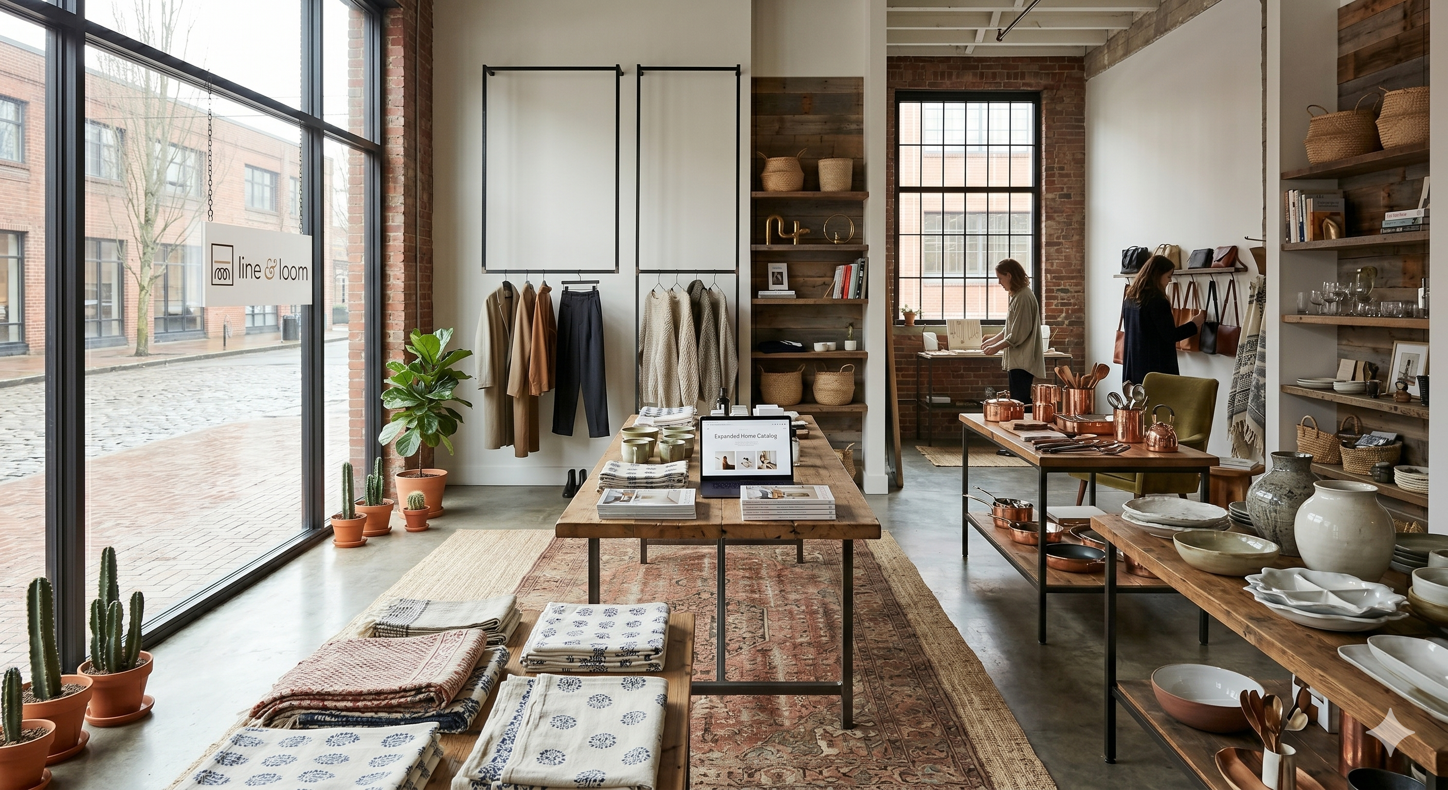 Inside the Line & Loom boutique, Portland, Oregon